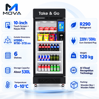 Distributeur automatique intelligent de réfrigérateurs commerciaux aux États-Unis avec IA, système Grab and Go et paiement Nayax