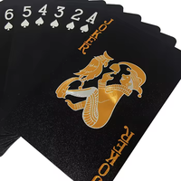 Nouvelles cartes à jouer en or noir avec motif de crâne, jeu de divertissement personnalisé, cartes en plastique imperméables, poker