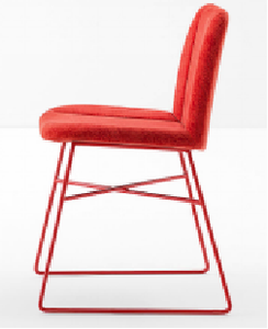 Chaises de salle à manger modernes de luxe avec revêtement en tissu gris et pieds en fer pour la maison, le bureau, l'hôtel, la cuisine - Product Image 2