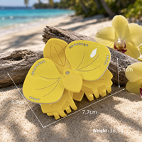 DongDong Pinces à Cheveux Fleur d'Orchidée 3D de Haute Qualité, Style Hawaïen, en Acétate, Accessoires Tropicaux pour Cheveux, Vente en Gros