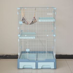 Wholesale Supplier Cheap Metal Pet Cat Rabbit Cage Foldable Breeding Large Cage For Pets Cat Cage