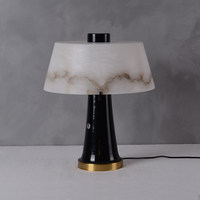 Lampe de table de style français moderne en marbre naturel et fer, luxe léger, pour salon, chambre à coucher, bureau