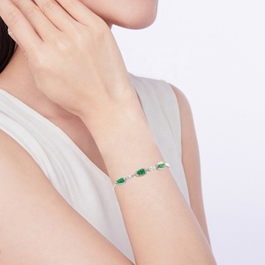 Giadeite naturale verde foglia di giada braccialetto S925 argento intarsiato accessori femminili regalo del certificato di valutazione D152 - Product Image 5