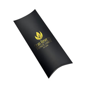 Boîte d'emballage alimentaire pliable en papier avec logo personnalisé, boîte à chocolat noir, boîte à bonbons, boîte à oreiller, emballage pour cadeau - Product Image 4