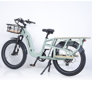 Vélo électrique Green <span class=keywords><strong>Pedel</strong></span> 24''3'' 50-55km ECargo Shimano 7 vitesses Batterie lithium 48V 15AH Frein à disque hydraulique 48V 250W Moteur arrière - Product Image 2