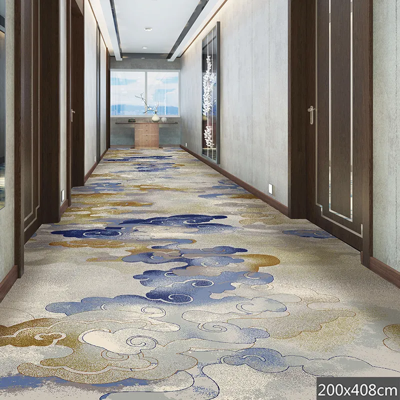 High Quality 5 Star Hotel Wall to Wall Corridor Carpet Axminster Room Printed Carpet Luxury Hotel Lobby Carpet