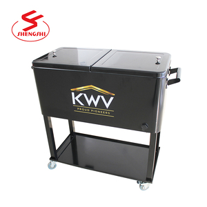 Carrito Enfriador de Bebidas Portátil con Ruedas para Exteriores, Capacidad de 80 Cuartos, Nevera Móvil para Patio, Caja de Hielo para Bebidas, Carrito Enfriador de Cerveza - Product Image 6
