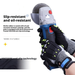 Guanti da Lavoro Tattici di Sicurezza Certificati ANSI CE EN388, Resistenti al Taglio Livello 3 e alle Forature, Rivestiti <span class=keywords><strong>in</strong></span> TPR e Nitrile 3/4 - Product Image 4