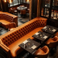 Meubles rétro pour bar, boîte de nuit, ensemble table et chaises de café, banquette de luxe, banquette de restaurant, banquette, banquette, banquette pour restaurant