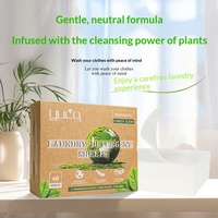 Feuilles de lessive écologiques en papier kraft, concentrées, faible mousse, parfum Rose des Forêts, en gros, livraison immédiate