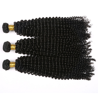 Cheveux chinois vierges naturels non traités à 100 %, bouclés crépus, extensions de tresses en vrac Remy avec double trame machine