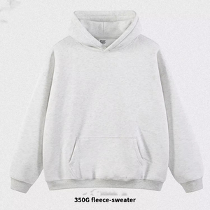 Sudadera con Capucha Extra Grande de Alta Calidad, 350 g/m², con Logotipo Personalizado, Lisa, Unisex, Negra, Gruesa, para Hombre - Product Image 5
