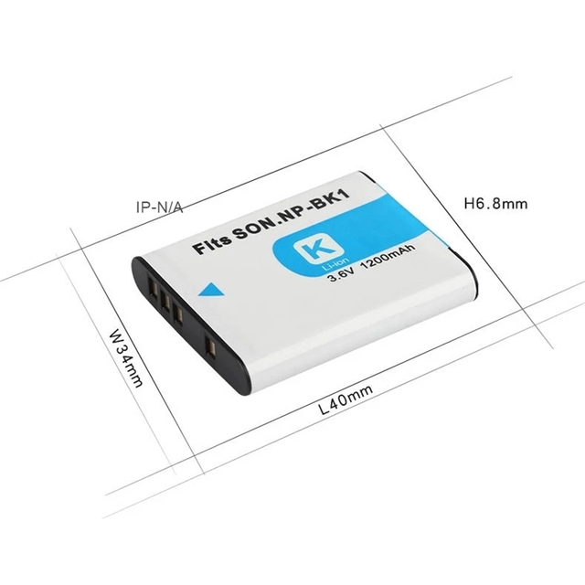 For Sony NP-BK1 Battery for MHS-PM5 MHS-PM1 DSC-S750 DSC-S780 DSC-S950 DSC-S980 DSC-W180 DSC-W190 DSC-W370 Digital Cameras 3.6v