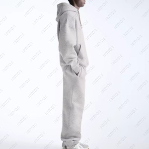 Wholesale 100% Cotton Washed Crop Printed Pattern Streetwear Zipper-Up Windproof Waterproof Hoodies <b>Men</b> Custom Logo Embroidered - Product Image 2