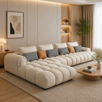 Canapé Sectionnel de Luxe en Velours Modulable en L, Meuble de Salon Haut de Gamme, Canapé Rembourré de Qualité Supérieure