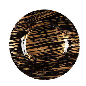 Platos de Presentación Transparentes K11 para Bodas, de 33 cm (13 Pulgadas), de Vidrio Ecológico, con Borde de Burbuja Clásico y Diseño de Color Combinado - Product Image 3