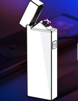 Briquet Électrique Portable Mini à Double Arc, Rechargeable USB, Coupe-Vent, Écologique, Batterie au Lithium, Plusieurs Couleurs, Matériau Plastique, Vente en Gros