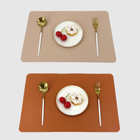 Vente en gros ensemble de sets de table en faux cuir antidérapants double face doux et sûrs personnalisés pour la cuisine et la salle à manger