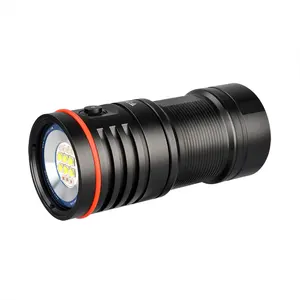 TrustFire DF50 Scuba Dive UV Flashlight 6500LM Red Rechargeable Underwater 70M Diving Video Lights