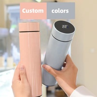 Bouteille d'eau intelligente de 500 ml, thermos à thé, thermos à eau avec affichage de la température, quotidien
