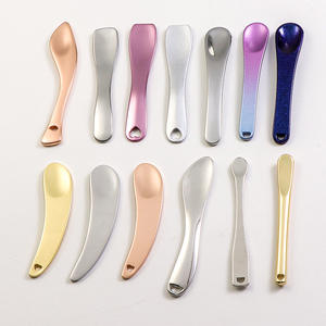 Cuchara de crema exfoliante de acero inoxidable, <span class=keywords><strong>Mini</strong></span> cuchara cosmética, herramienta de masaje de Crema para Ojos de 6cm para el cuidado de la piel - Product Image 2