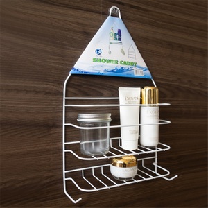 Wall-Mounted Corner Bathroom Towel Storage Rack Stainless Steel <b>Waterproof</b> Double Tier Non-Folding Design - Product Image 1