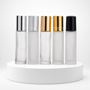 Mini botella de vidrio vacía de 5ml 10ml para fragancias, recargable, con aplicador roll-on para aceites esenciales, ideal para viajes. - Product Image 1