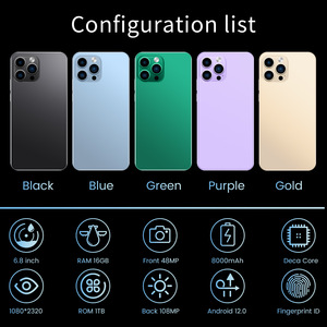 Mới đến 4GB + 32GB <span class=keywords><strong>Android</strong></span> 3G 4G điện thoại thông minh 7.6 inch Điện thoại di động Full HD màn hình Wifi GPS I16 Pro Max điện thoại di động - Product Image 6