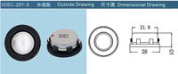 Pilote de haut-parleur multimédia à gamme complète 28mm 4ohm 1W Composant OEM certifié RoHS pour maison intelligente/système audio