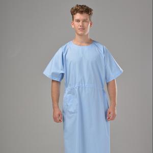 Ciel blu infermiera tuta a manica lunga <span class=keywords><strong>abbigliamento</strong></span> <span class=keywords><strong>medico</strong></span> con cintura regolabile in vita Rayon taglia 3XL uniforme - Product Image 4