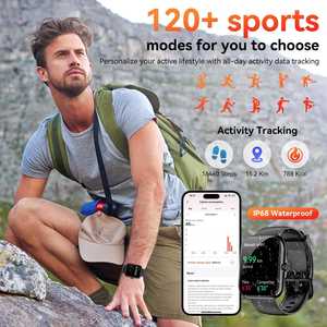 ساعة ذكية IDW25 للنساء مع ميزة الاتصال عبر البلوتوث وقياس معدل ضربات القلب ومساعد أليكسا الصوتي ومقاومة للماء IP68 وتتبع اللياقة البدنية للرجال متوافقة مع أنظمة iOS وأندرويد - Product Image 6