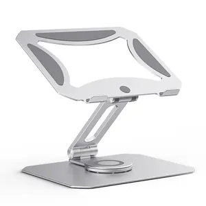 Boneruy suporte de mesa giratório, dobrável, ergonômico, para laptop e notebook, com 360 rotações