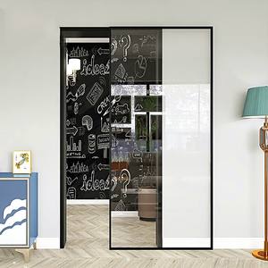 דלת הזזה מזכוכית מתקפלת לחדר שינה מינימליסטית ויוקרתית המתאימה לארונות בגדים ומטבחים - Product Image 2