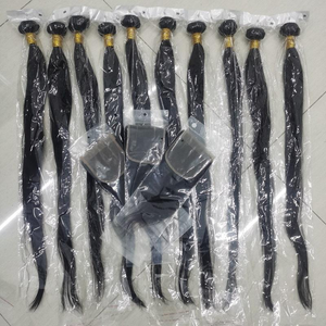 Letsfly Fournisseurs de cheveux humains, mèches de cheveux vierges brésiliens naturels lisses avec fermeture, cadeau gratuit 3 pièces de fermeture en dentelle - Product Image 6