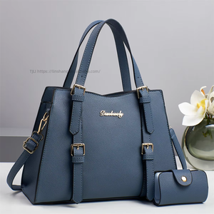 Luxury Designer Women's Split PU Leather Shoulder Bag <b>Zip</b> Closure Top Handle Crossbody Handbag for Women - Product Image 6
