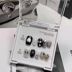 Unghie Finte Rotonde Corte per Uso Quotidiano con Logo Personalizzato OEM, 10 Pezzi di Qualità Professionale, Unghie Acriliche Fatte a Mano - Product Image 5