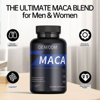 Capsules de racine de maca personnalisées noir rouge jaune favorise l'équilibre hormonal améliore la vitalité