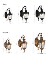 Lampe murale étanche pour extérieur, design créatif, style américain et français, lampes murales décoratives pour cour, éclairage LED électrique pour jardin