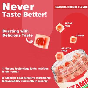 OEM Vitamin C Gummies Vegan Center diisi dengan 1200mg Frozen-kering buah & beri campuran seluruh makanan suplemen kolagen - Product Image 2