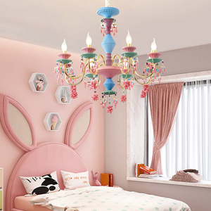 Lampada pendente in cristallo di colore moderno francese di lusso in stile salotto ristorante camera da letto camera da letto per bambini - Product Image 4