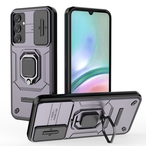 Coque arrière robuste avec fenêtre coulissante pour Samsung A15/F15/M15/A35/A25/A55, étui blindé avec support d'anneau pour Galaxy M55 - Product Image 4