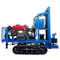 Plataforma de Perforación Rotatoria Hidráulica para Pozos de Agua, Pequeña, a Gasolina, con Bomba y Motor, Profundidad Máxima 200m, Diámetro 100mm