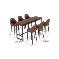 Tabouret de comptoir de bar moderne de style industriel chaise haute simple sac rembourré repose-pieds pour manger en plein air pour le café