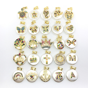 Collier en perles d'eau douce pour hommes, <span class=keywords><strong>pendentif</strong></span> en perles naturelles baroques, collier à breloques en Zircon coloré, Micro pavé, nouvelle collection - Product Image 5