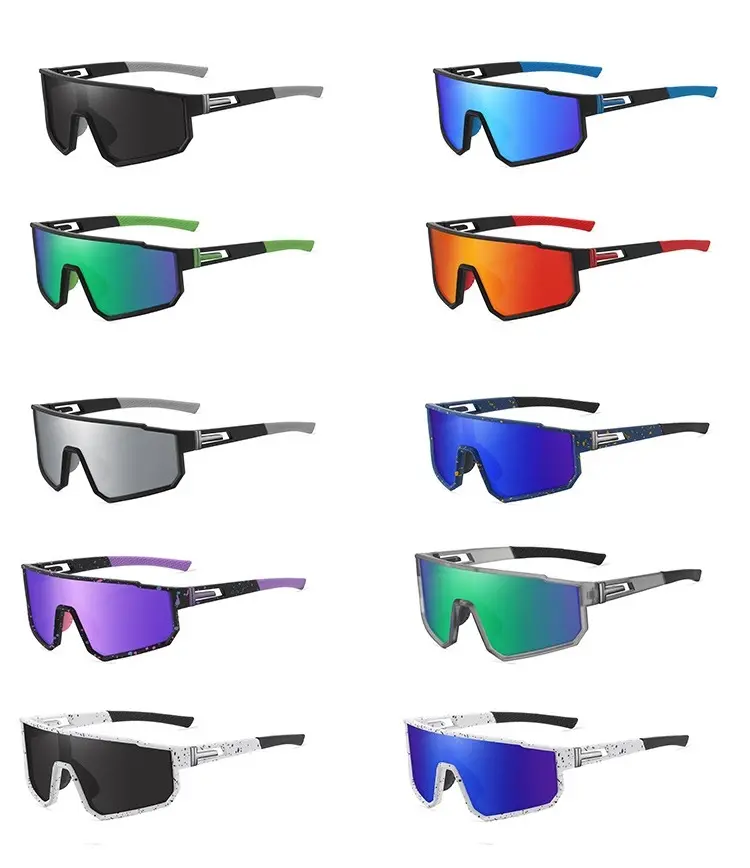 Gafas de sol deportivas con logotipo personalizado para hombre, lentes de sol polarizadas para ciclismo al aire libre, UV400, buena calidad, 2023