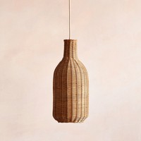 Neuer Artikel Gewebter Rattan-Lampen schirm Umwelt freundliche Rattan-Decken leuchte Böhmische Pendel leuchte für Wohn-und Restaurant dekor