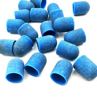 HYTOOS 13mm Base en plastique bleue, Capuchon de ponçage, Bloc de ponçage pour pédicure, 50 pièces/paquet, Accessoires pour ponceuse à ongles, Outil pour les pieds, Sans grip