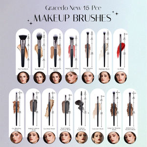 2024 Nieuwste Professionele Super Zacht Haar Make-Up Borstel Zilvergrijze Cosmetica Borstel Set Make-Up Tool - Product Image 3