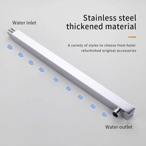 Tubo de extensión de brazo de ducha de lluvia de acero inoxidable montado en la pared cuadrado con función de cabezal de ducha <span class=keywords><strong>para</strong></span> <span class=keywords><strong>Baño</strong></span> - Product Image 3