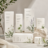 Boîte en carton blanc pliable, écologique et recyclable, impression UV personnalisée, pour emballage cosmétique, vernis à ongles, parfum, soins de la peau